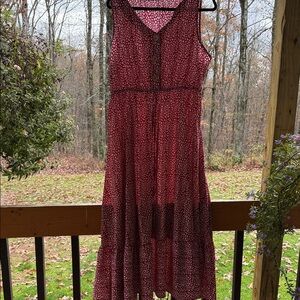 NWOTS SHEIN Red Patterned Maxi Dress